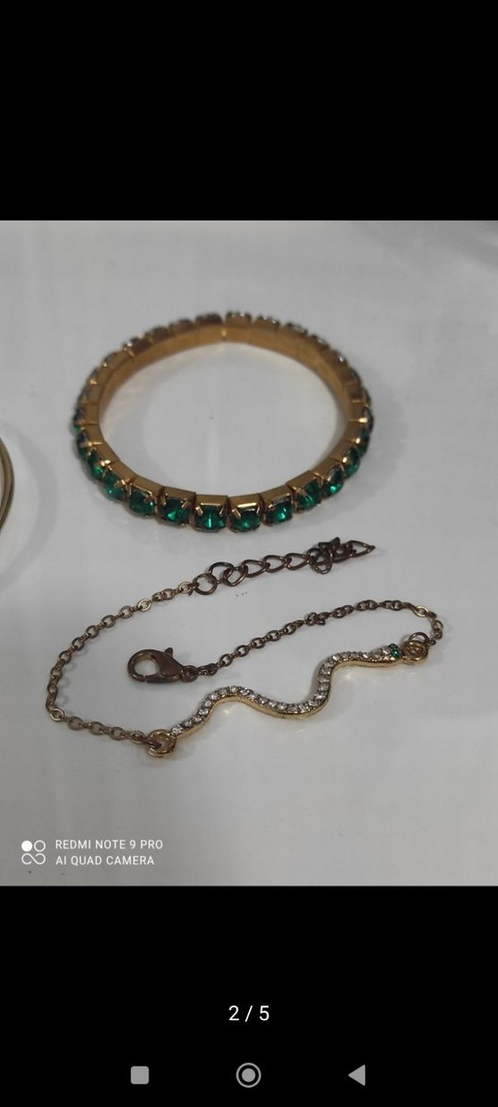 Yılan Desenli Zincir Detaylı Kadın Bileklik - Görsel 4