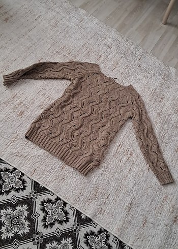 Bej Örgü Bohem Kadın Kazak 4 adet farklı renklerle - Görsel 3