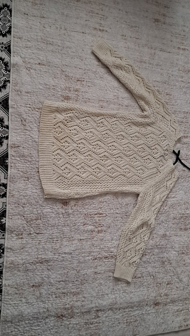 Bej Örgü Bohem Kadın Kazak 4 adet farklı renklerle - Görsel 2