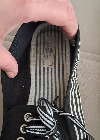 Siyah Çizgili Bağcıklı Kadın Spor Ayakkabı - Görsel 4