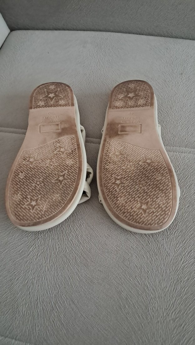 Beyaz Kadın Dolgu Topuk Sandalet - Görsel 2