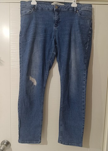 Gri Tonlu Mavi Kadın Denim Pantolon