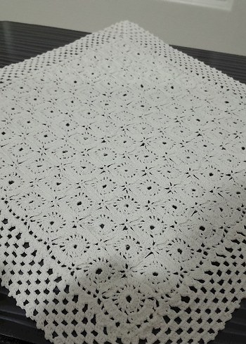 Beyaz El İşi Dantel Örtü - Görsel 4