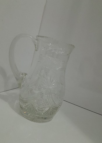 Beyaz İşlemeli Cam surahi - Görsel 6