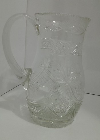 Beyaz İşlemeli Cam surahi - Görsel 7