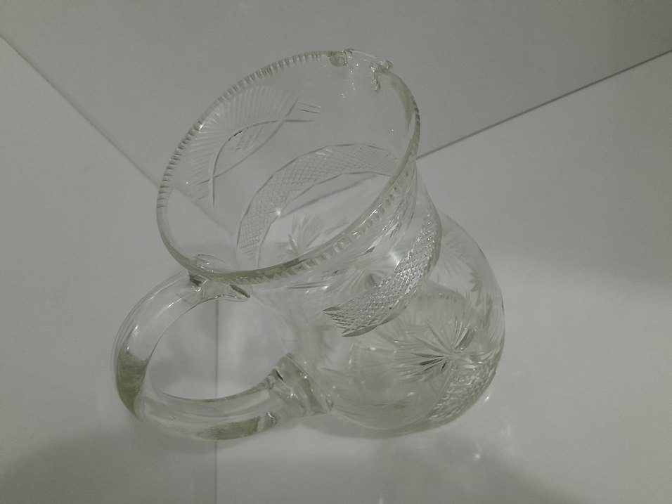 Beyaz İşlemeli Cam surahi - Görsel 2