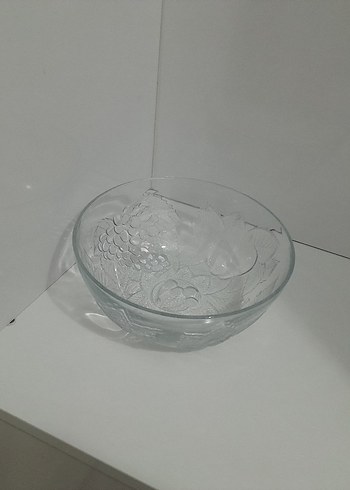 Beyaz ve Gri Desensiz Cam Kase - Görsel 5