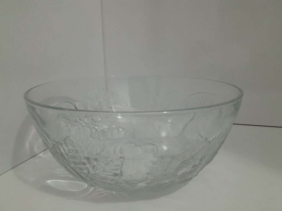 Beyaz ve Gri Desensiz Cam Kase - Görsel 2