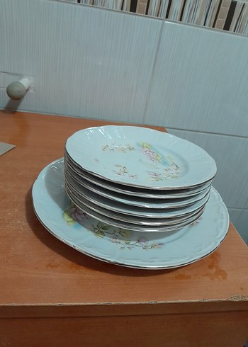 6adet kucuk pasatabagi 1 adet buyuk servis tabagi - Görsel 7