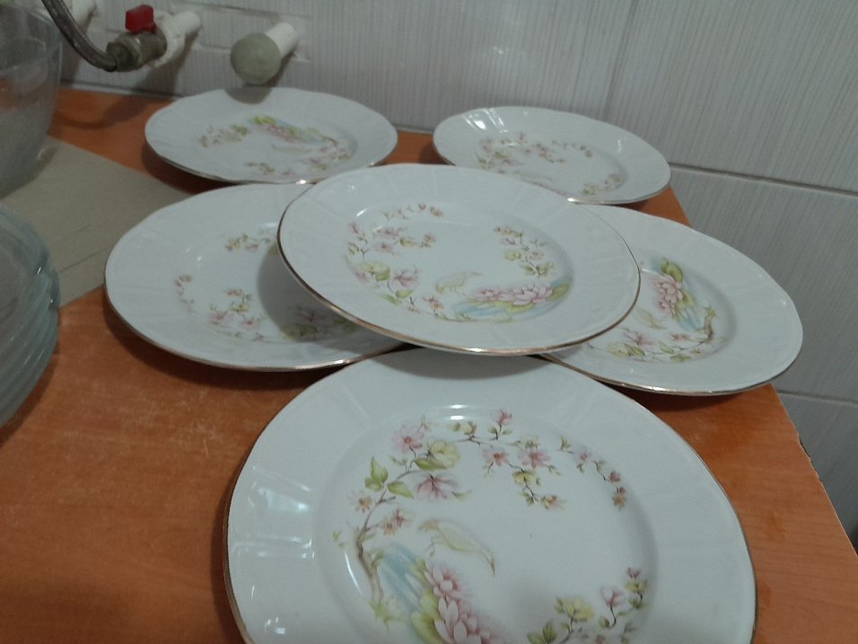 6adet kucuk pasatabagi 1 adet buyuk servis tabagi - Görsel 4