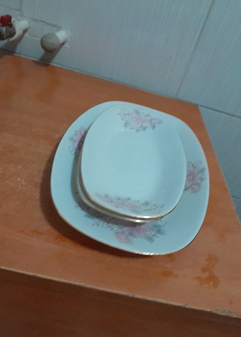 Pembe Pastel Çiçek Desenli Tabak - Görsel 3