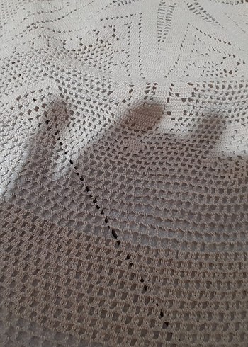 Yuvarlak Örgü Masa Örtüsü - Görsel 6