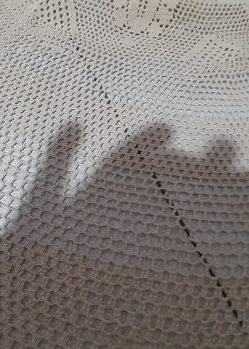 Yuvarlak Örgü Masa Örtüsü - Görsel 7