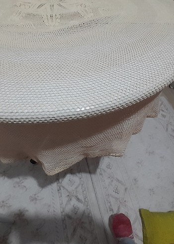 Yuvarlak Örgü Masa Örtüsü - Görsel 5