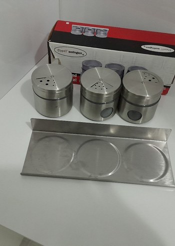 Gri Paslanmaz Çelik Baharatlık Seti - Görsel 11