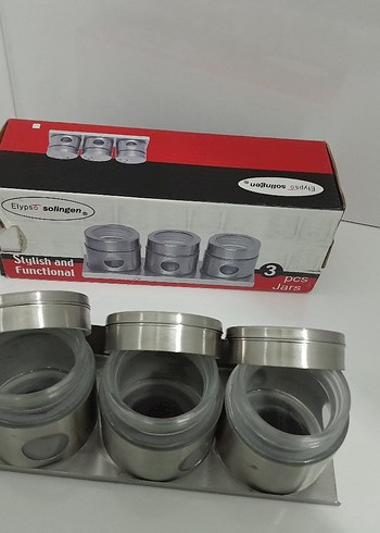 Gri Paslanmaz Çelik Baharatlık Seti - Görsel 13