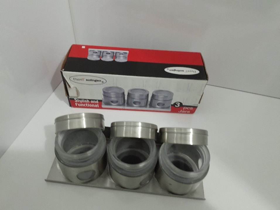 Gri Paslanmaz Çelik Baharatlık Seti - Görsel 2