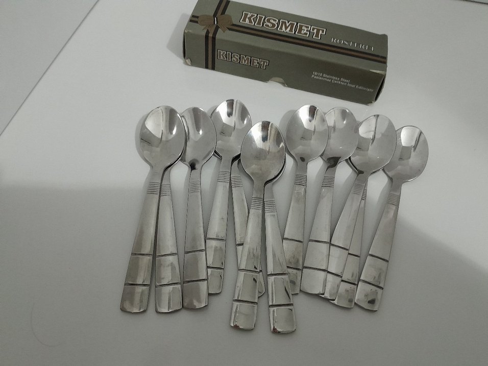 KISMET Gri Paslanmaz Çelik Kaşık Seti - Görsel 2
