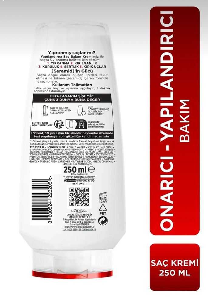 Loreal Elseve Komple Onarıcı 5 Saç Kremi 250ml - Görsel 4