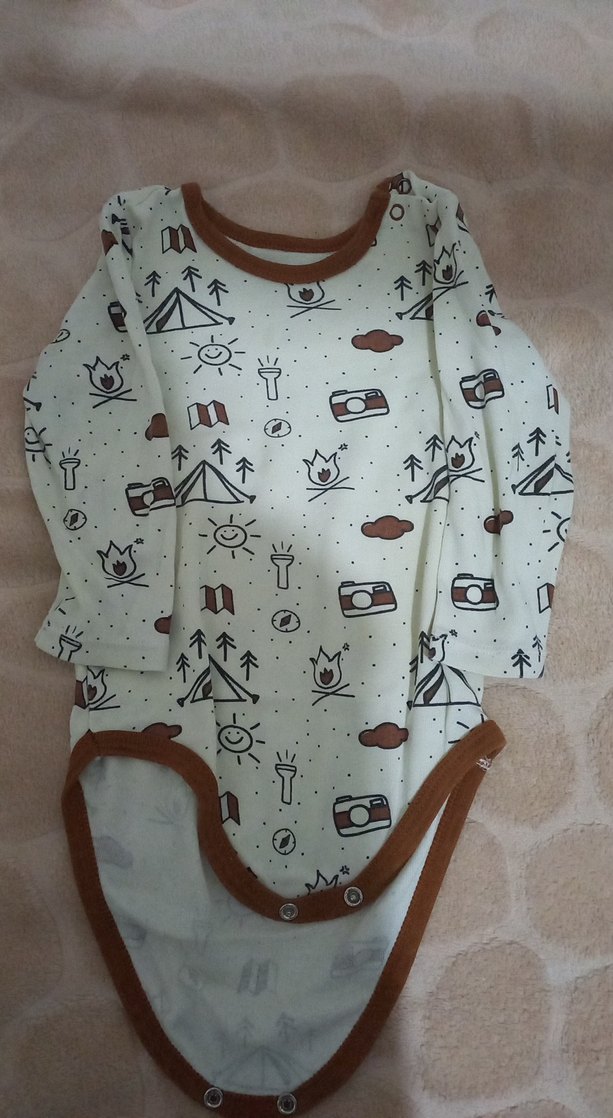 Uzun Kollu Bebek Çıtçıtlı Body - Görsel 4