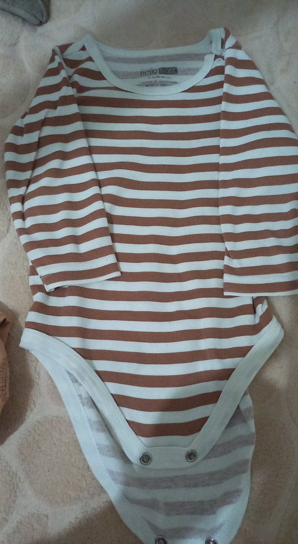 Uzun Kollu Pamuklu Bebek Zıbını 2'li - Görsel 2