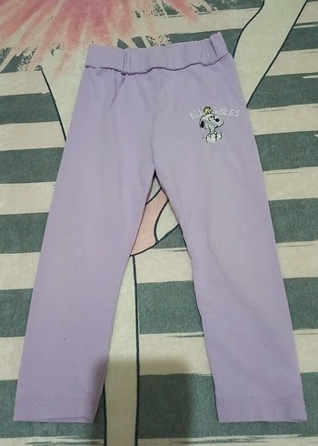 Kız Çocuk Pastel Renkli Baskılı Tayt - Görsel 3