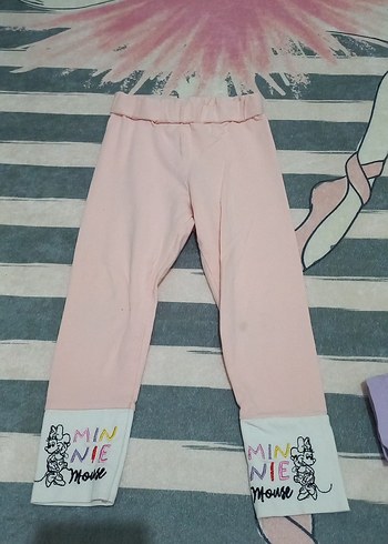 Kız Çocuk Pastel Renkli Baskılı Tayt - Görsel 2