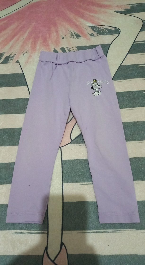 Kız Çocuk Pastel Renkli Baskılı Tayt - Görsel 3