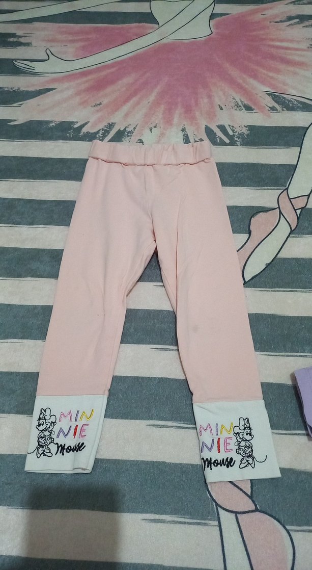 Kız Çocuk Pastel Renkli Baskılı Tayt - Görsel 2