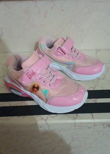 Kız Çocuk Pembe Barbie Sneaker Velcro - Görsel 2