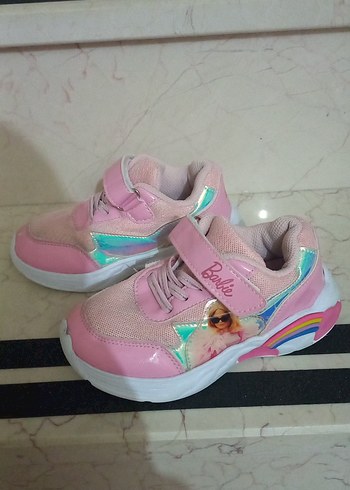 Kız Çocuk Pembe Barbie Sneaker Velcro - Görsel 3
