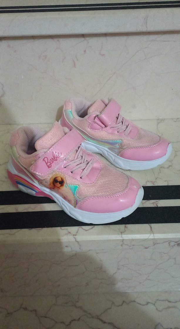 Kız Çocuk Pembe Barbie Sneaker Velcro - Görsel 2