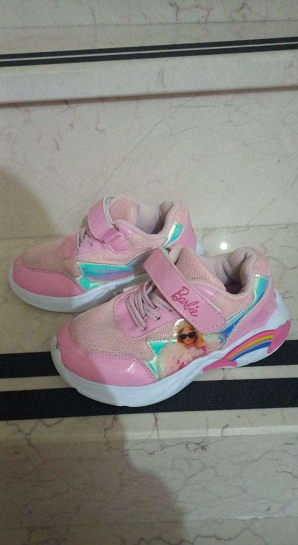 Kız Çocuk Pembe Barbie Sneaker Velcro - Görsel 3
