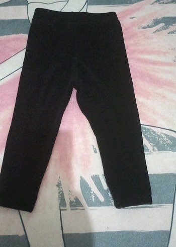 Kız Çocuk Siyah Kadife Tayt - Görsel 2