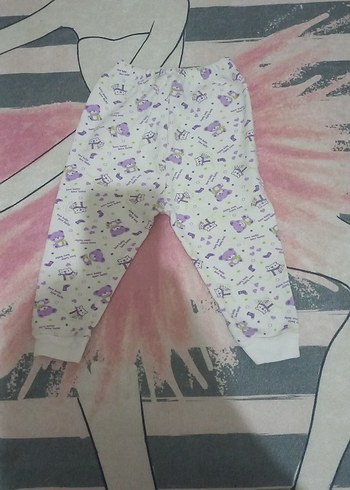 Kız Çocuk Beyaz Pamuklu Pantolon - Görsel 2