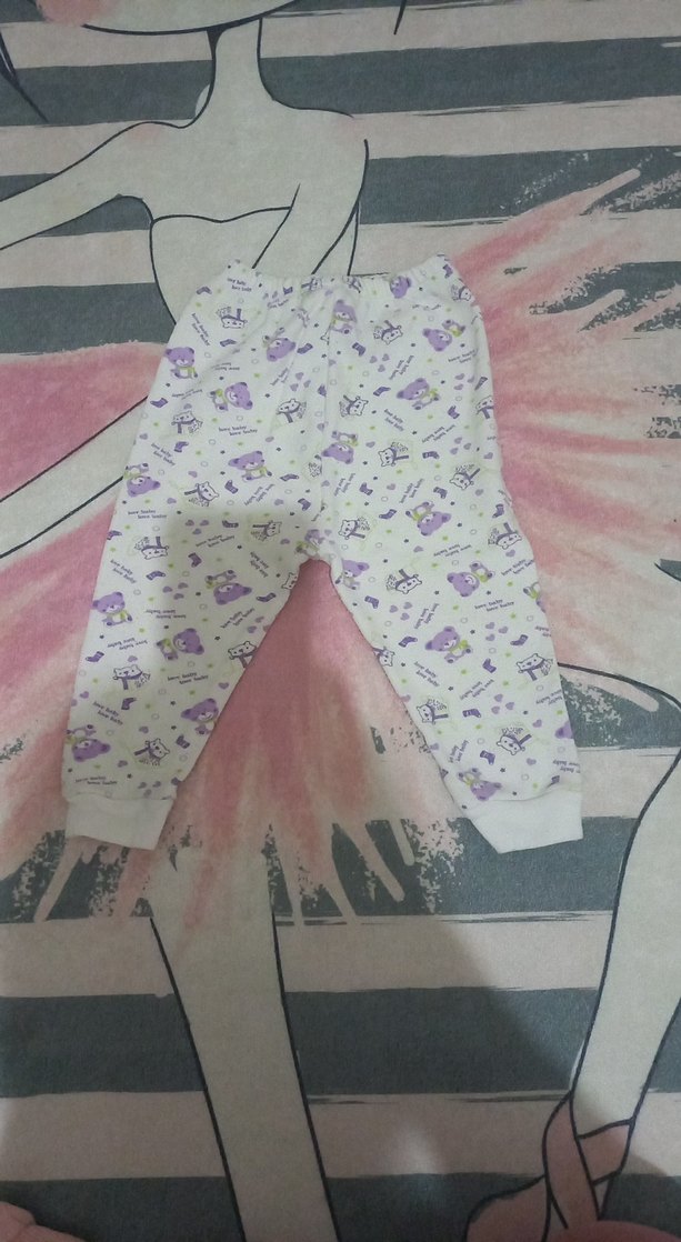 Kız Çocuk Beyaz Pamuklu Pantolon - Görsel 2