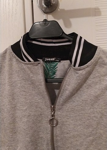 Diğer Gri Mini Kadın Bomber Ceket