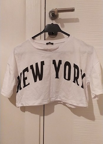 Diğer Beyaz Baskılı Crop Top