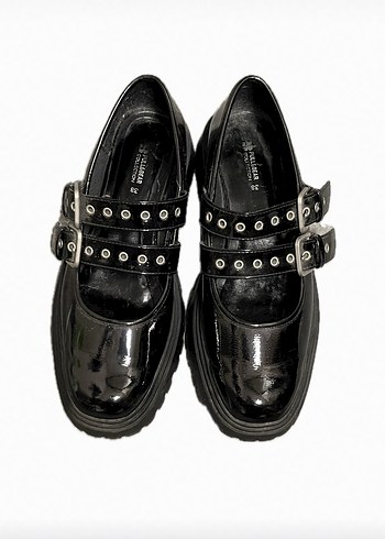 Tokalı Siyah Platform Topuklu Loafer
