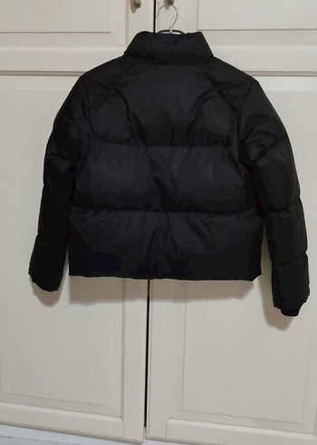 Düğmeli Siyah Kısa Kadın Kışlık Mont - Görsel 2