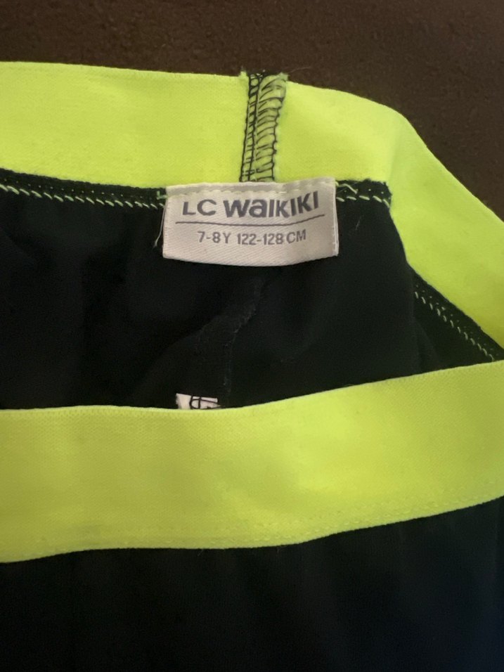 Kız Çocuk Siyah Yan Şeritli Tayt - Görsel 4