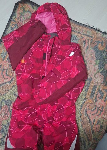 Kız Bebek Bordo Kayak Tulumu Fermuarlı - Görsel 2