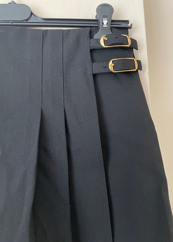 Kadın Siyah Midi Kumaş Pantolon