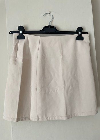 Bej Kadın Mini Etek