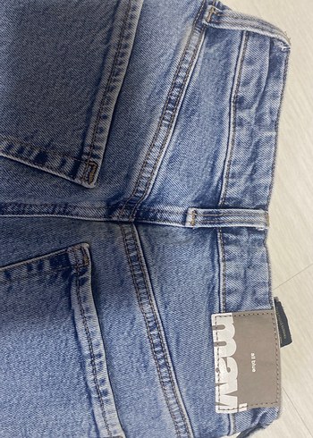 s Beden mavi Renk Mavi mom jean normal bel