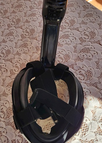 Kahverengi Vintage Tam Yüz Dalış Maskesi şnorkel - Görsel 2