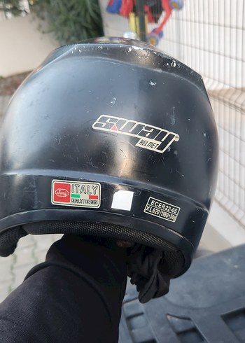 Siyah Parlak Biker Motosiklet Kaskı camsız - Görsel 2