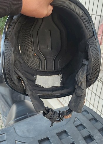 Siyah Parlak Biker Motosiklet Kaskı camsız - Görsel 3