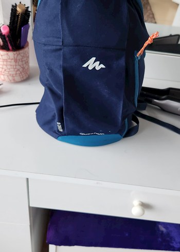 Kadın Mavi Fermuarlı Sırt Çantası - Görsel 3