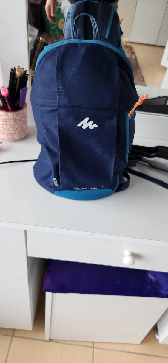 Kadın Mavi Fermuarlı Sırt Çantası - Görsel 3